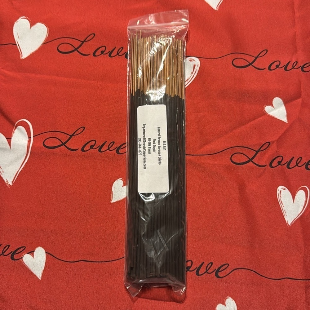 Natural Brown Pink Sugar Exotic Incense Bundle of 80-100 sticks